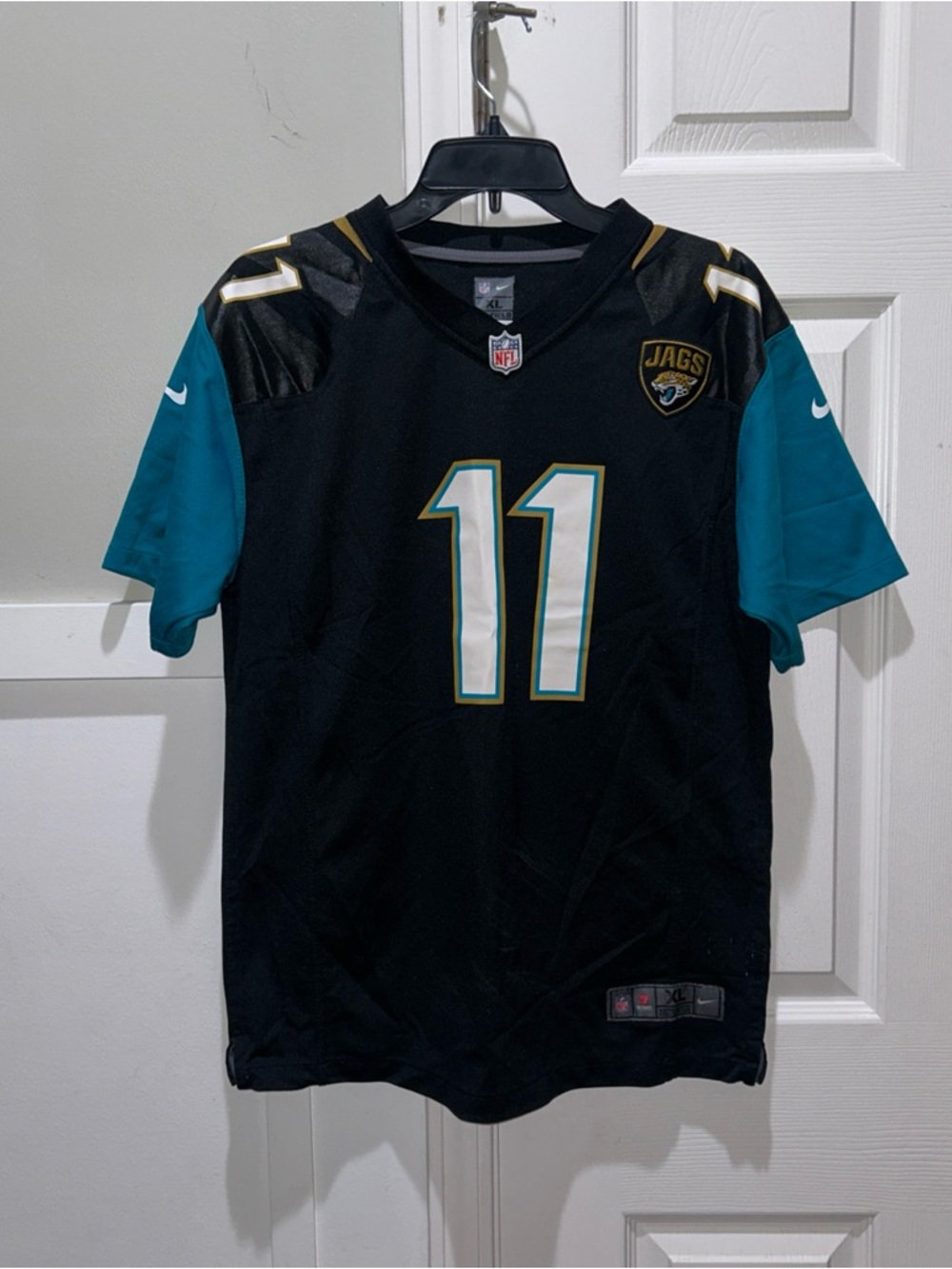 Nike Jacksonville Jaguars #11 Black & Teal Football Youth Jersey